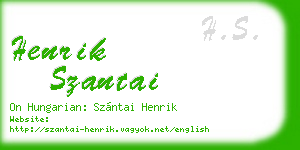 henrik szantai business card